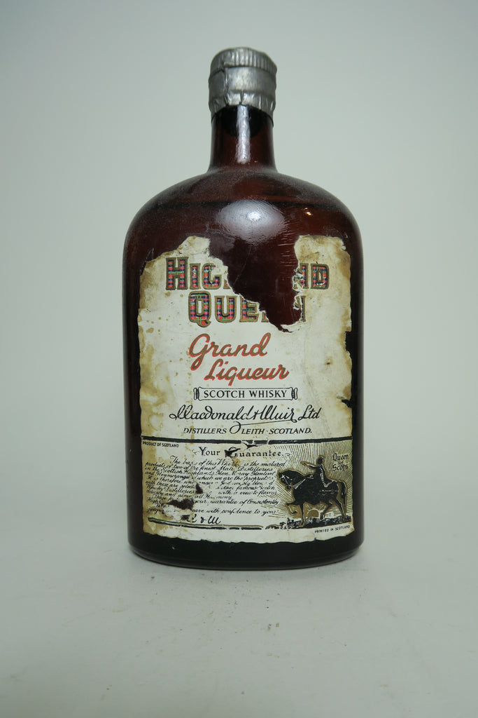 Macdonald & Muir Highland Queen Blended Scotch Whisky	- 1930s (ABV Not Stated, 37.5cl)