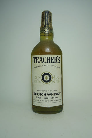 Teacher's Highland Cream Blended Scotch Whisky - 1970s (40%, 75.7cl)