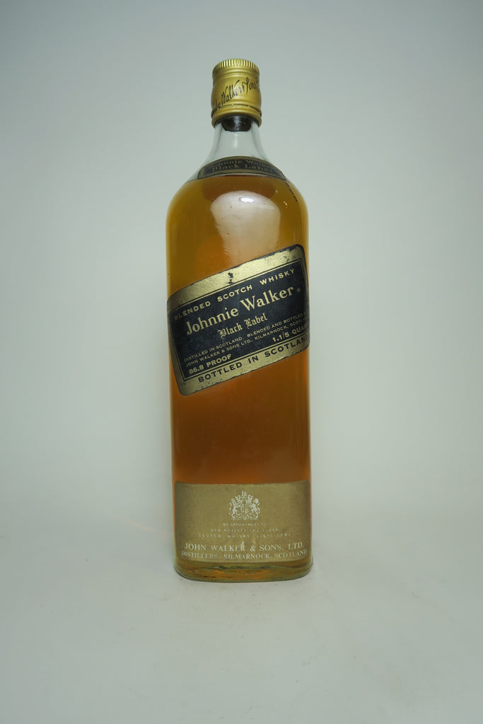 Johnnie Walker Black Label Blended Scotch Whisky - 1970s (43.4%, 114cl