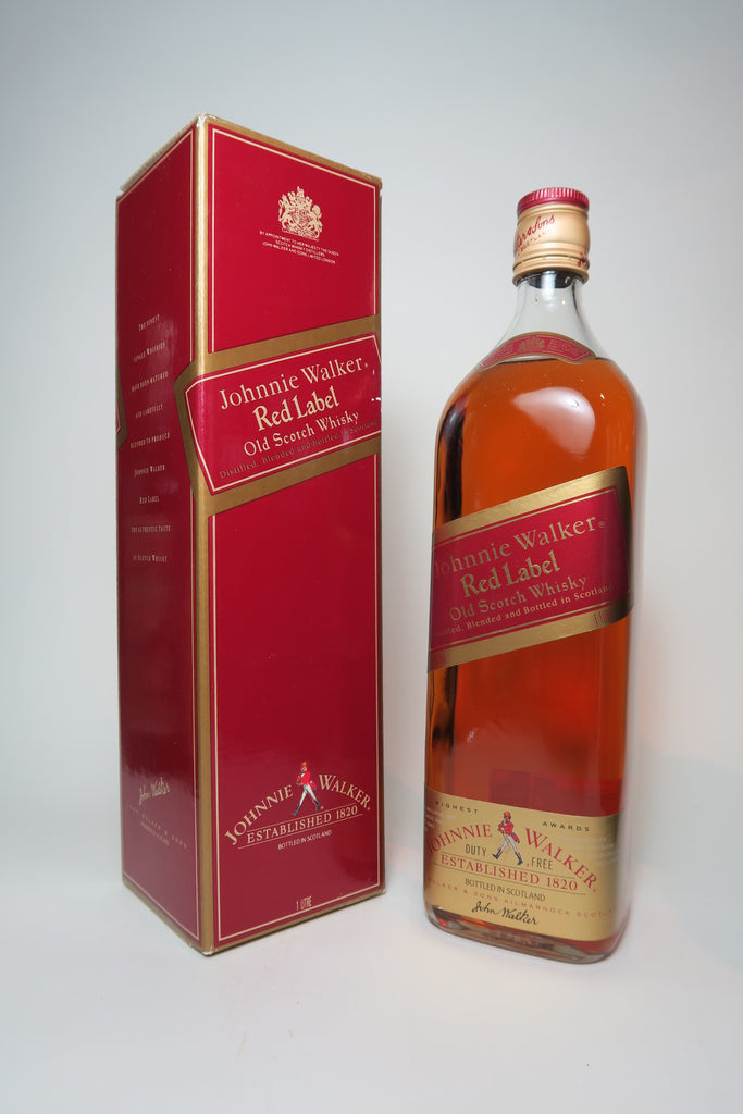 Walker Johnnie Scotch Blended - 1990s (40%, Old Red Company 100cl) – Spirits Label Whisky