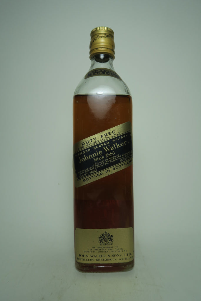 Johnnie Walker Black Label Blended Scotch Whisky - 1970s (43.4%, 50cl)