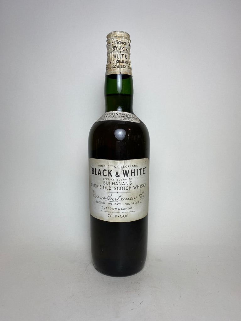 James Buchanan's Black & White Blended Scotch Whisky - 1950s (40%, 75cl)