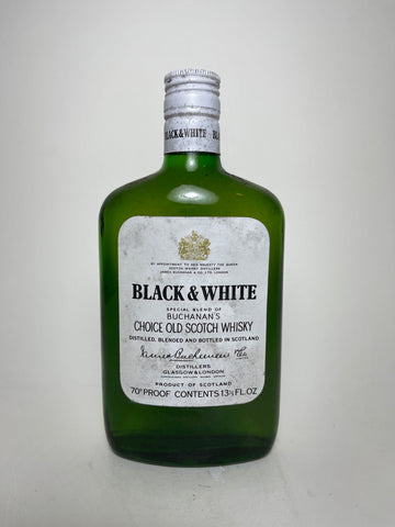Buchanan's Black & White Blended Scotch Whisky - 1970s (40%, 37.5cl)