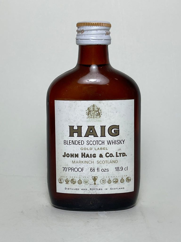 John Haig Gold Label Blended Scotch Whisky - 1970s (40%, 18.75cl)