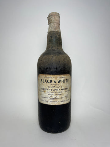 James Buchanan's Black & White Blended Scotch Whisky - 1950s (43.4%, 114cl)