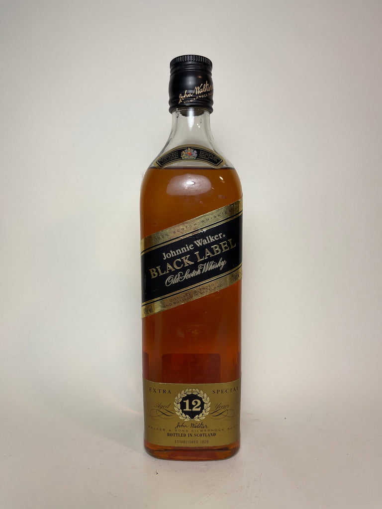 Extra Old 12YO Label Old – Blended Company Scotch Johnnie Whisk Walker Spirits Special Black