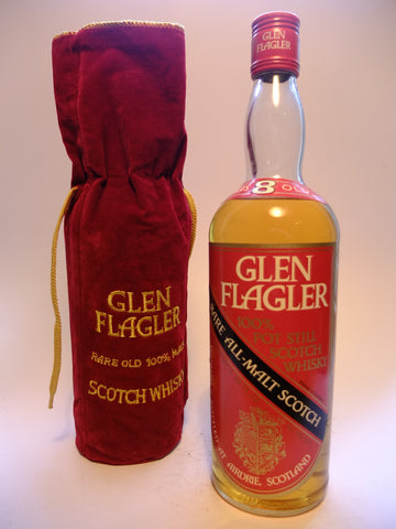 Glen Flagler 8 Year Old Rare All-Malt Scotch - 1970s (40%, 75.7cl)
