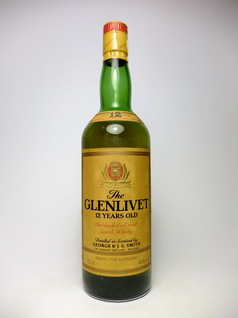 The Glenlivet 12YO Pure Single Malt Scotch Whisky - 1980s (43%, 75cl)