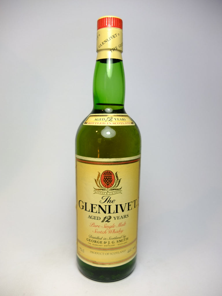 The Glenlivet 12YO Highland Single Malt Scotch Whisky - 1980s (40%, 75cl)
