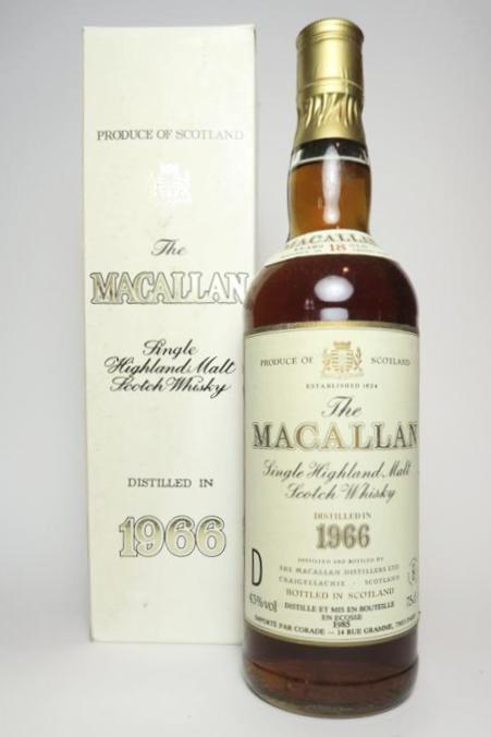 The Macallan 18YO Highland Single Malt Scotch Whisky - Distilled 1966 / Bottled 1985 (43%, 75cl)