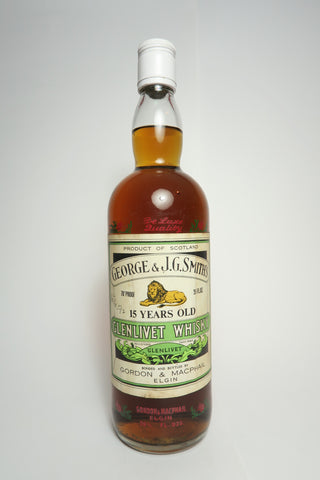George & J.G. Smith's The Glenlivet 15YO Pure Malt Scotch Whisky - 1970s (40%, 75cl)