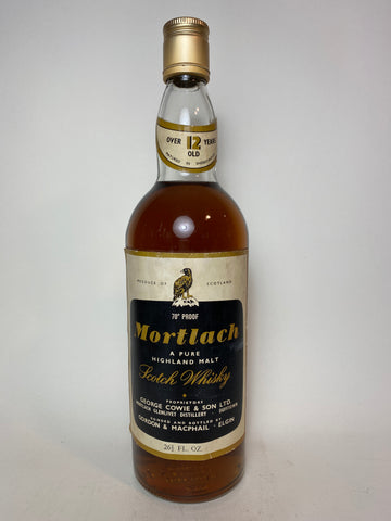 George Cowie & Son's Mortlach 12YO Speyside Single Malt Whisky - 1970s (40%, 75.7cl)