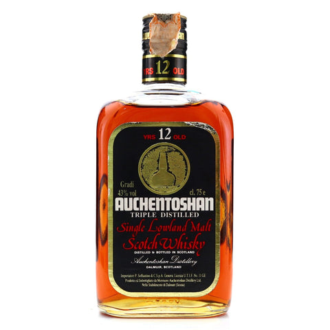 Auchentoshan 12YO Lowland Single Malt Scotch Whisky - Bottled 1980s (43%, 75cl)