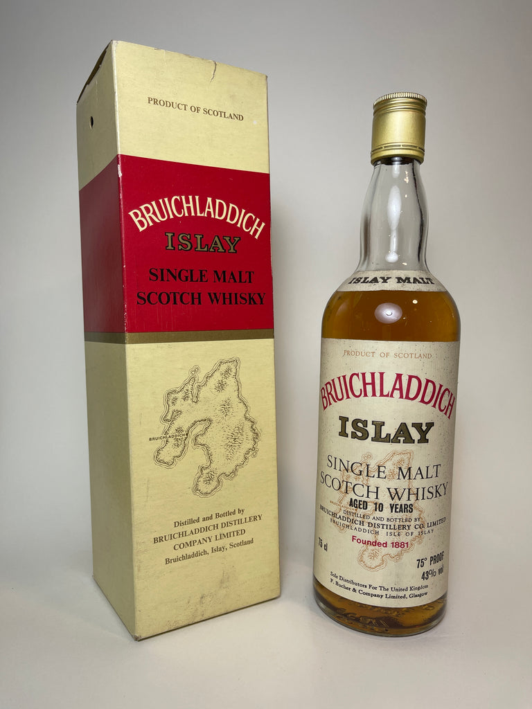 Bruichladdich 10YO Islay Single Malt Scotch Whisky - 1970s (43%, 75cl)