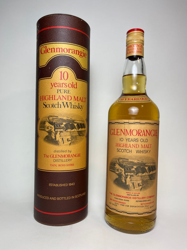 Glenmorangie 10YO Highland Single Malt Whisky - 1970s (43%, 94.6cl)