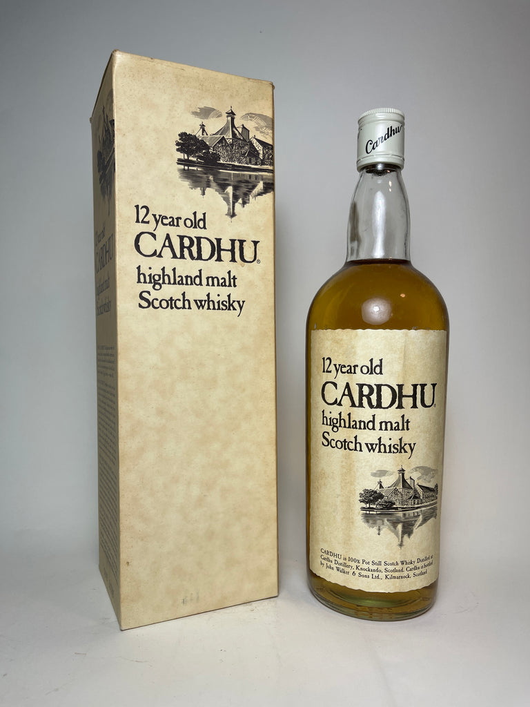 John Walker & Sons' Cardhu 12YO Highland Single Malt Whisky - 1980s (ABV Not Stated, 100cl)