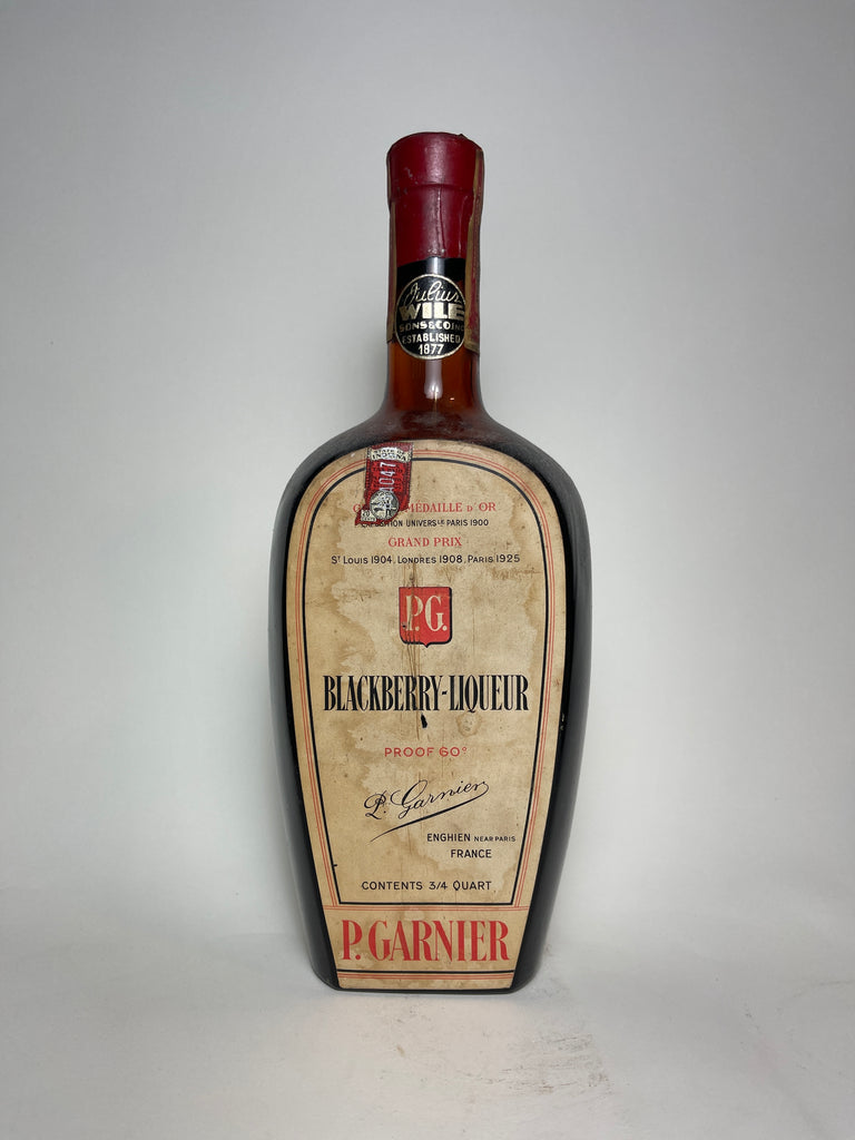 P. Garnier Blackberry Liqueur - 1930s (30%, 71cl)