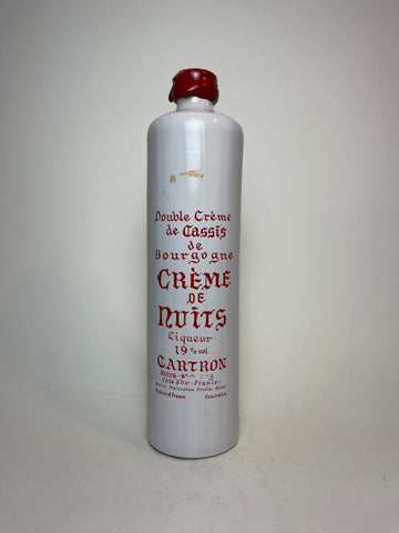 Catron Double Crème de Cassis de Bourgogne Crème de Nuits Liqueur - 1990s (19%, 70cl)