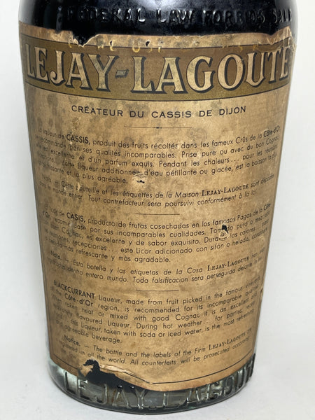 Lejay-Lagoute Grande Crème de Cassis - 1950s (25%, 75cl) – Old Spirits ...