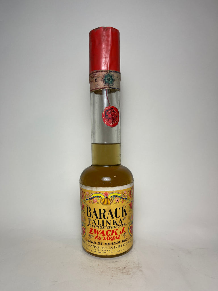 Zwack Barack Pálinka Hungarian Dry Apricot Brandy - pre-1964 (43%, 50cl)