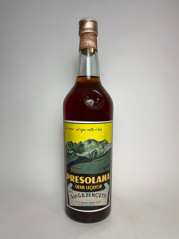 G.B. Bencetti Presolana Gran Liquor - 1960s (39%, 100cl)
