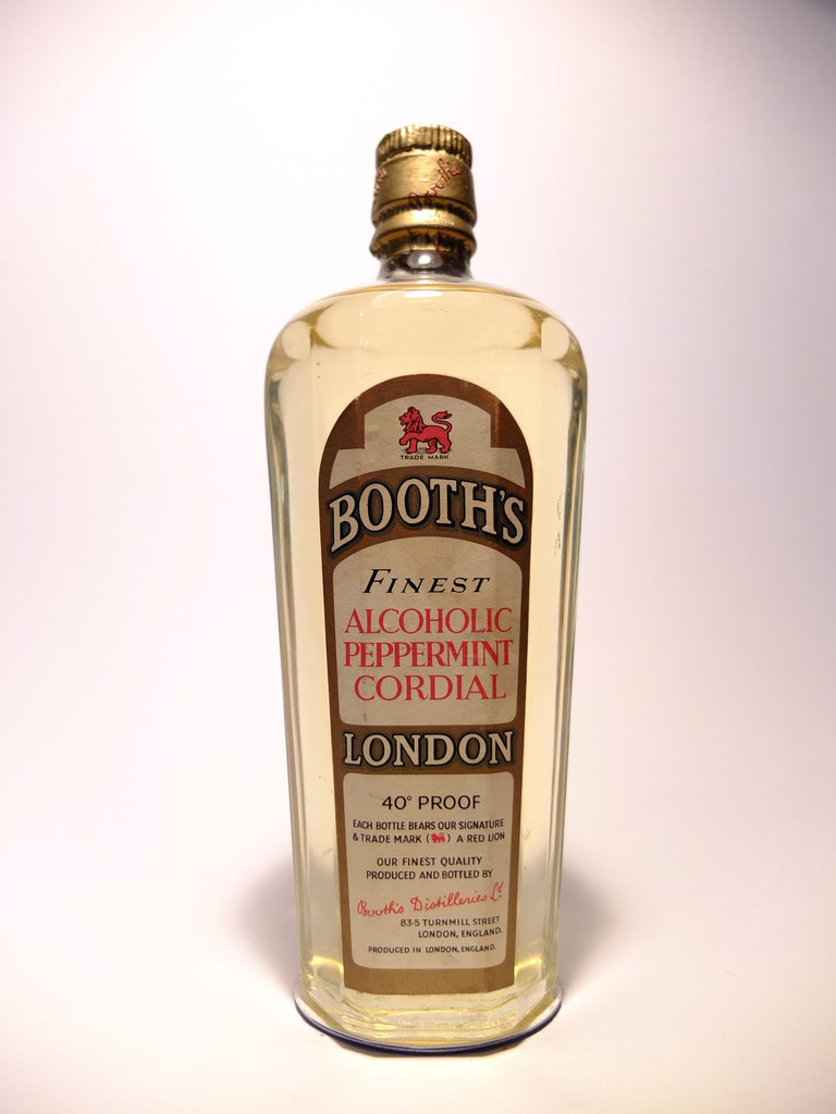Booth's Finest Alcoholic Peppermint Cordial - 1940s (23%, 75cl)