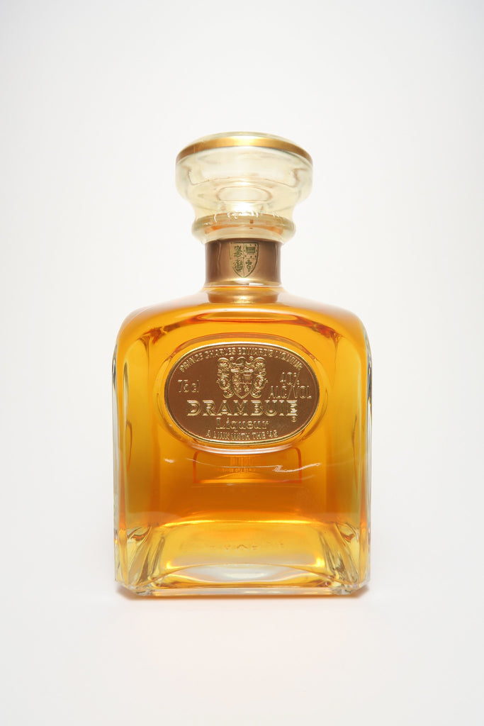 Drambuie Scotch Whisky Liqueur in Square Clear Glass Decanter - 1980s (40%, 75cl)