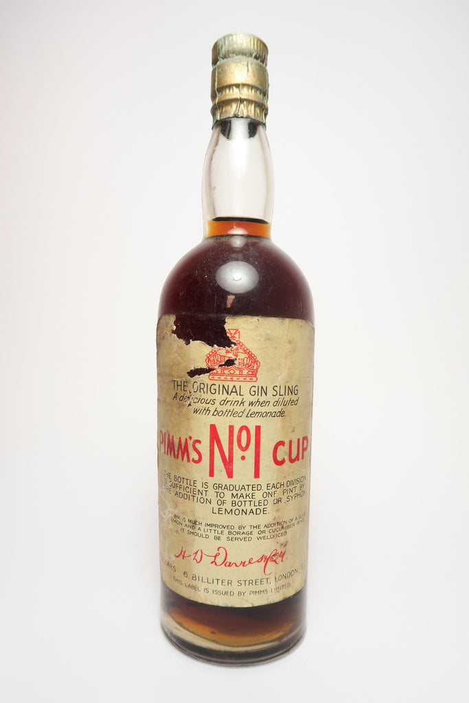 Pimm's No. 1 (Gin) Cup - mid-1930s - 1940s (ABV not stated, 75cl)