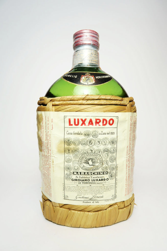 Luxardo Maraschino - Dated 1955 (32%, 75cl)   NB: Unusual Oval Bottle