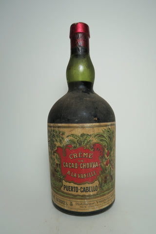 Benoit Serres Crême de Cacao-Chouva a la Vanille - 1930s (ABV Not Stated, 75cl)