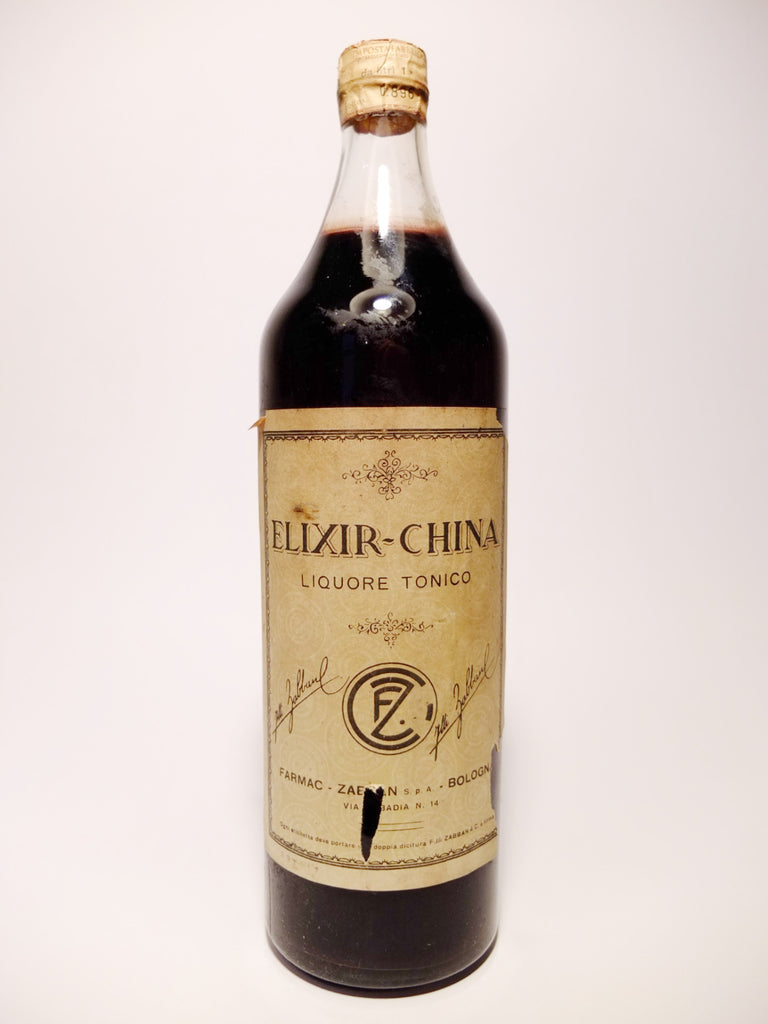 Farmac Zabban Elixir China Liquore Tonico - 1960s	(ABV Not Stated, 100cl)