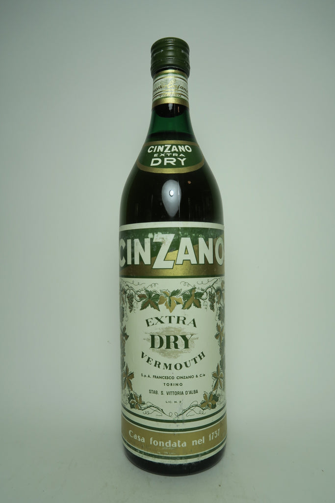 Cinzano Extra Dry White Vermouth - Dated 1969, (Not Stated, 100cl)