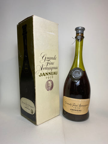 Janneau Grande Fine Armagnac - Distilled 1939 / Bottled 1960s (42%, 69cl)