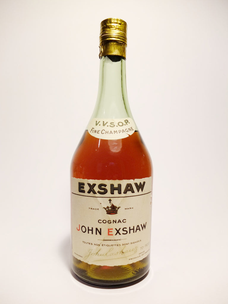 John Exshaw V.V.S.O.P Fine Champagne Cognac (Very, Very Special Old Pale) - 1960s (40%, 70cl)