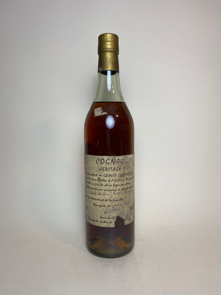 Henri de Lotherie Grande Champagne Cognac Heritage No. 2 for Eaux-de-Vie, London - Vintage Missing, 1980s or earlier (40%, 70cl)