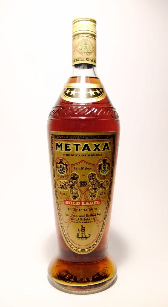 Metaxa Gold Label Greek Brandy - 1980s (40%, 100cl)