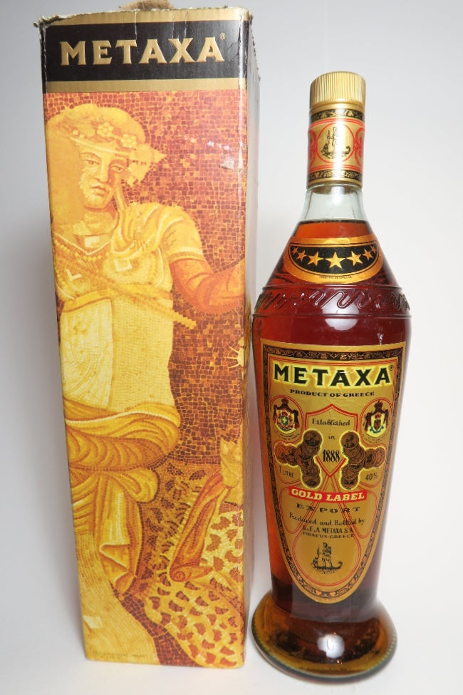 Metaxa 7* Gold Label Greek Brandy - 1980s (40%, 100cl)