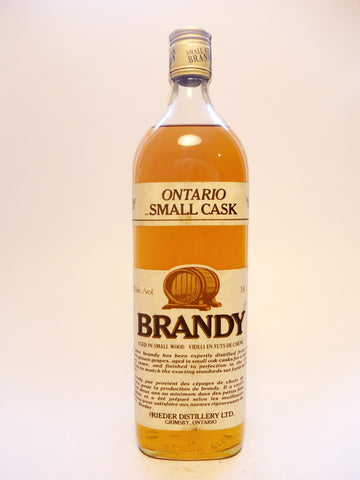 Rieder Distillery Rare Old Ontario Small Cask Brandy - Distilled 1983 (40%, 100cl)
