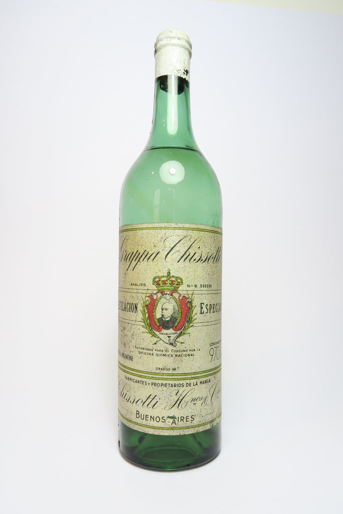 Grappa Chisotti, produced in Buenos Aires, Argentina - 1930s (48%, 97cl)