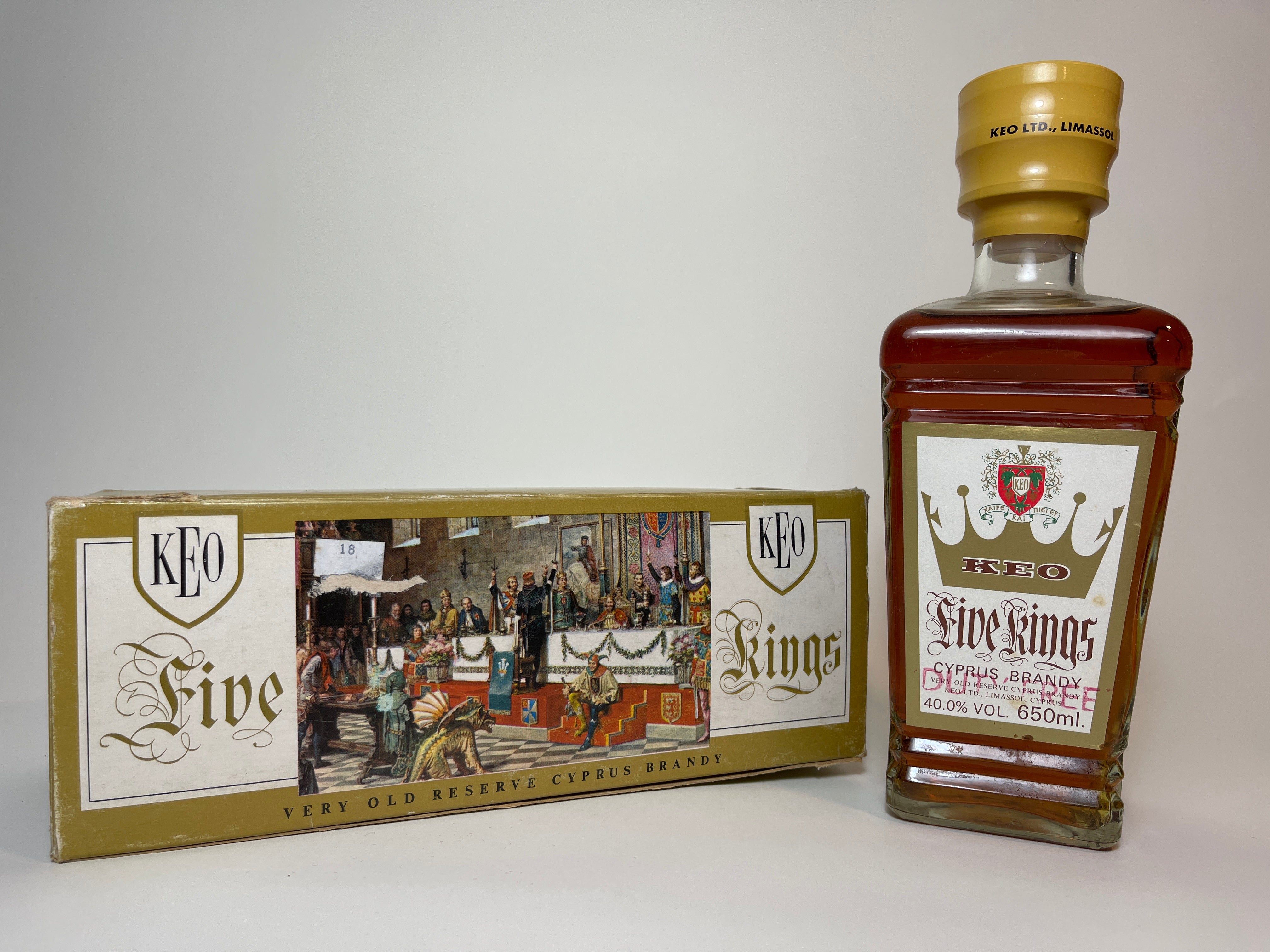 KEO Five Kings Very Old Reserve Cyprus Brandy - 1980s (40