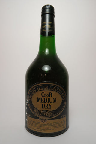 Croft Fine Old Amontillado Medium Dry Sherry - 1970s (ABV Not Stated, 70cl)
