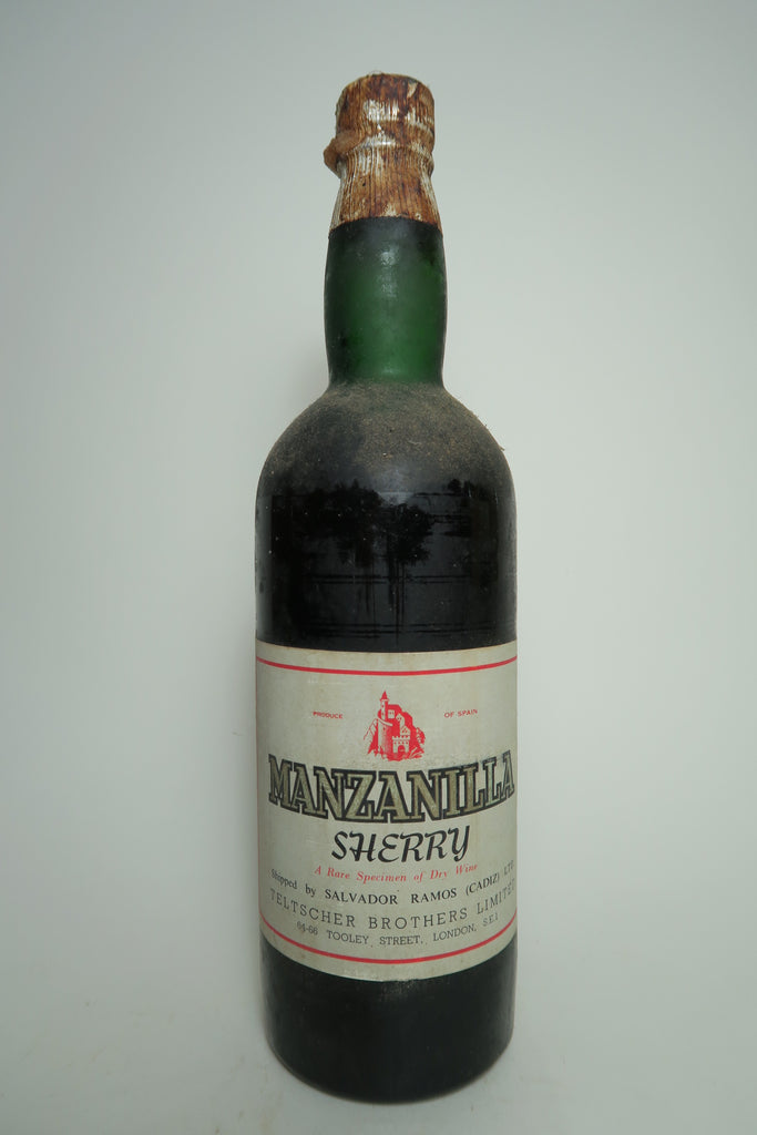 Salvador Ramos/Teltscher Brothers Manzanilla Sherry  - 1970s (ABV Not Stated, 75cl)