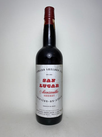 Edward Sheldon San Lucar Manzanilla Sherry - 1970s (ABV Not Stated, 70cl)