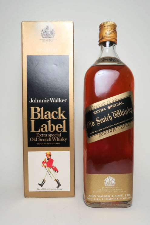Johnnie Walker Black Label 12YO Blended Scotch Whisky - 1970s (43%, 100cl)