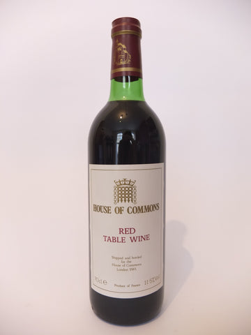 House of Commons Red Table Wine - 1980s (11.5%, 70cl)
