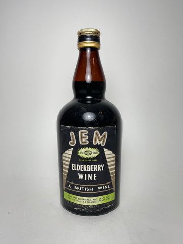J. E. Mather & Sons' JEM British Elderberry Wine - 1960s (ABV Not Stated, 75cl)
