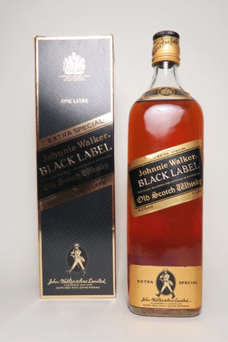 Johnnie Walker Black Label 12YO Blended Scotch Whisky - 1980s (43%, 100cl)