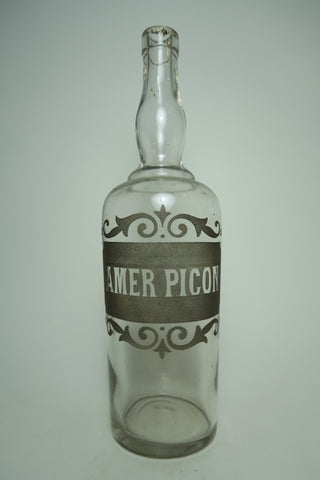 Amer Picon Etched Clear Glass Decanter - late 19th century (70cl)