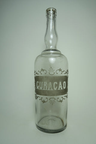 Curaçao Etched Clear Glass Decanter - late 19th century (70cl)