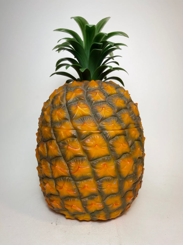 A Glass-Lined Plastic Pineapple-Form Ice Bucket - 1970s (28cm high)